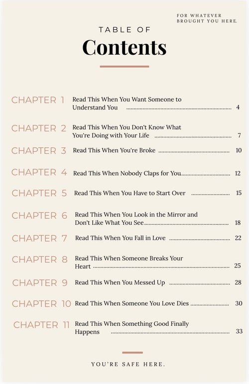 Read This When…