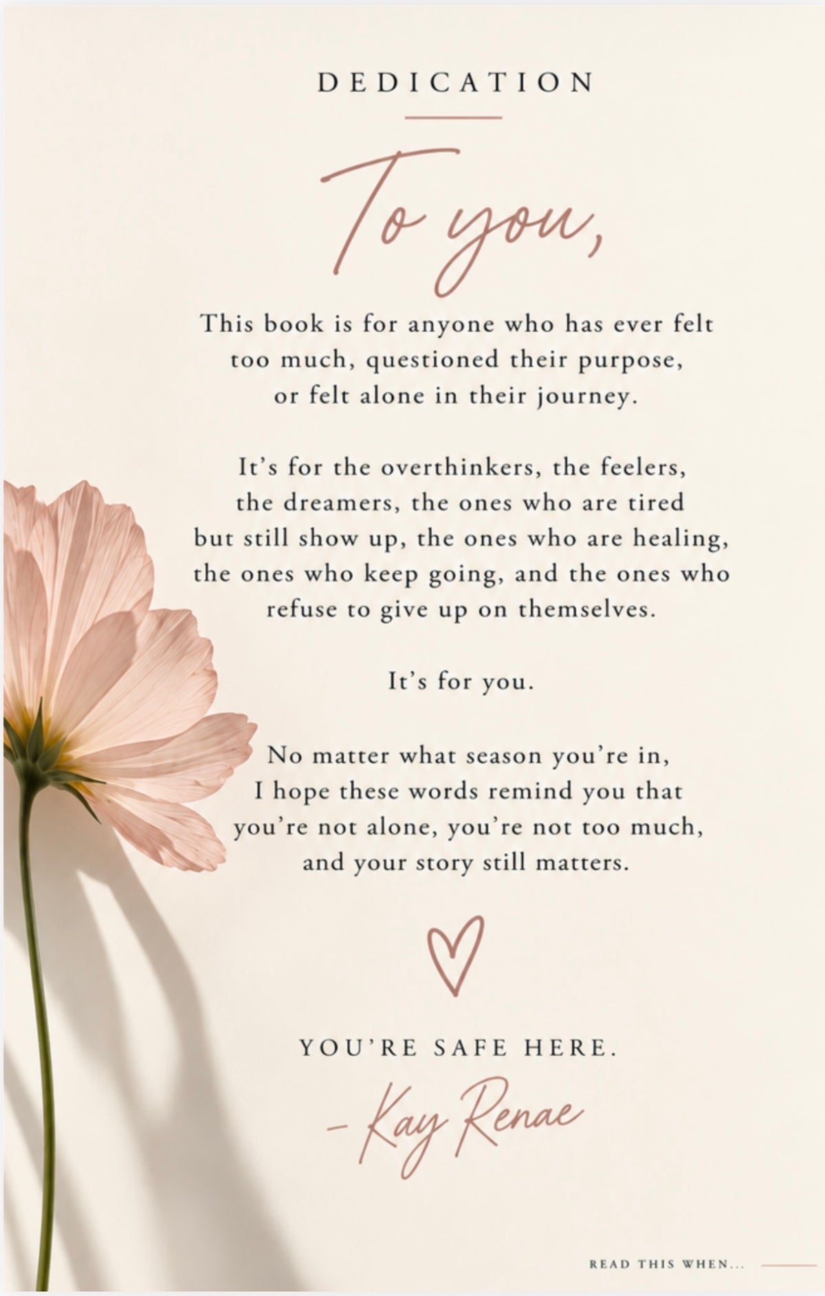 Read This When…